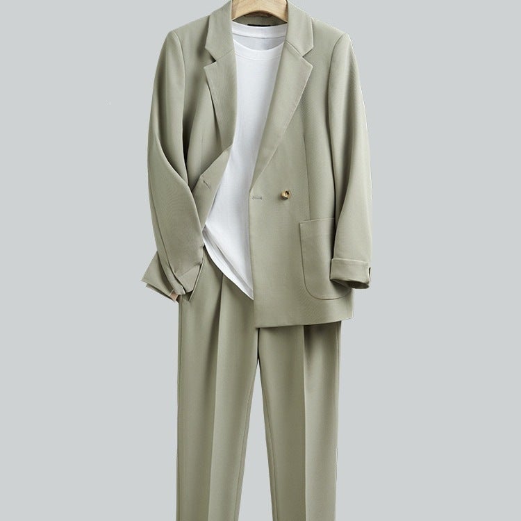 Japanese-Style Drapey Casual Suit For Men, Loose Korean-Style Handsome And Trendy Mature Casual Blazer For - Image 4