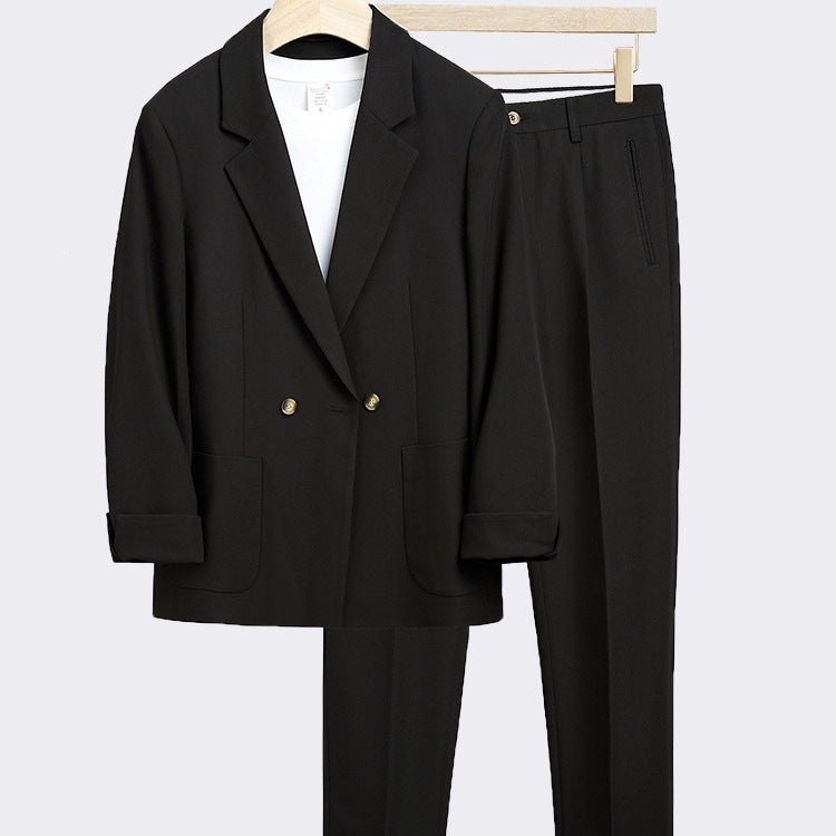 Japanese-Style Drapey Casual Suit For Men, Loose Korean-Style Handsome And Trendy Mature Casual Blazer For - Image 5