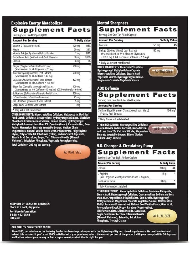 GNC Amp Men'S Extreme Training Vitapak, 30 Packs, Performance And Endurance Support - Image 5