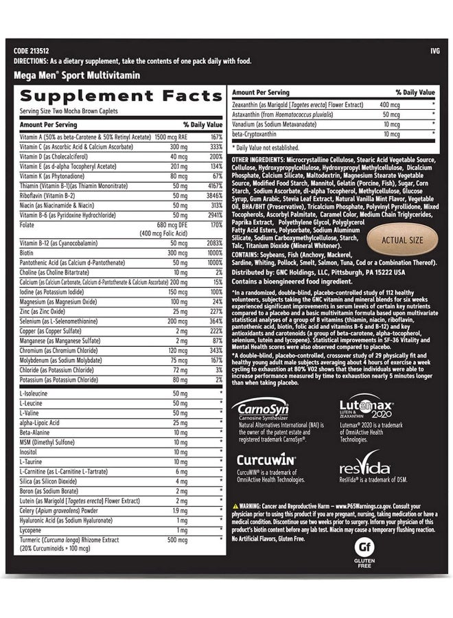 GNC Amp Men'S Extreme Training Vitapak, 30 Packs, Performance And Endurance Support - Image 4