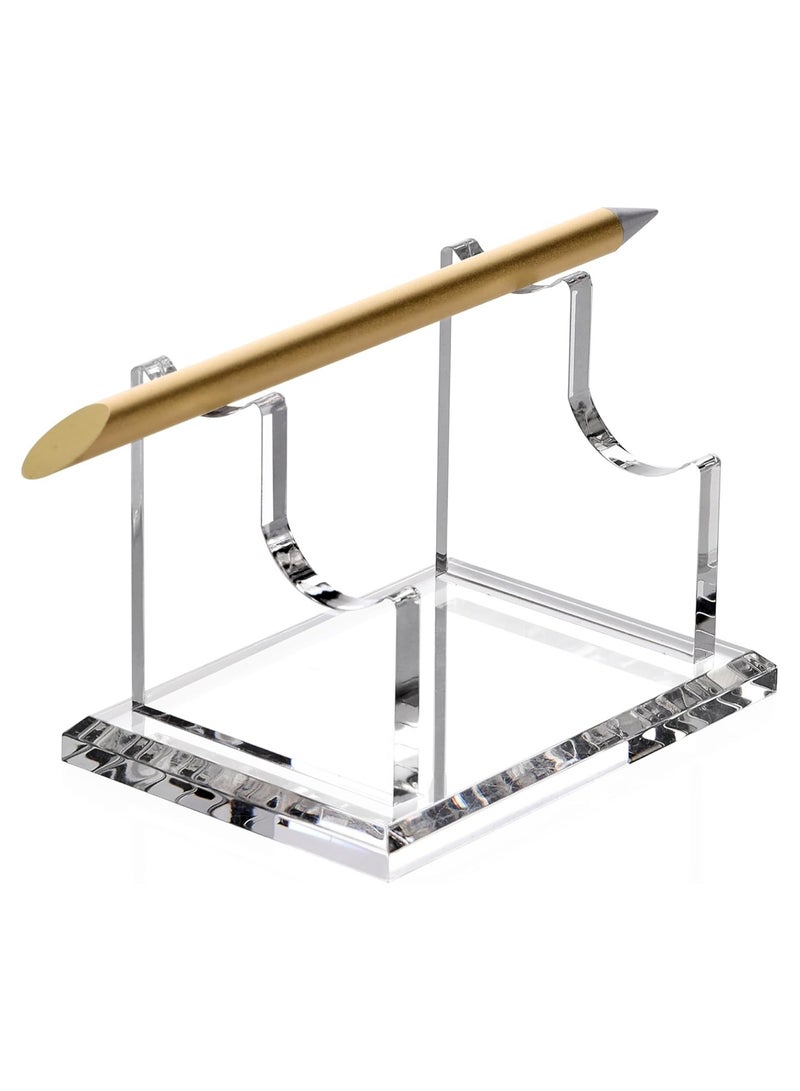 Generic 2 Tier Acrylic Pen Holder Display Stand, Fountain Pen Pencil Makeup Brush Rack , Ballpoint Pen Showholder, Paintbrush Drying Rack Organizer Desk for Home School Office or Store Use  - Image 1