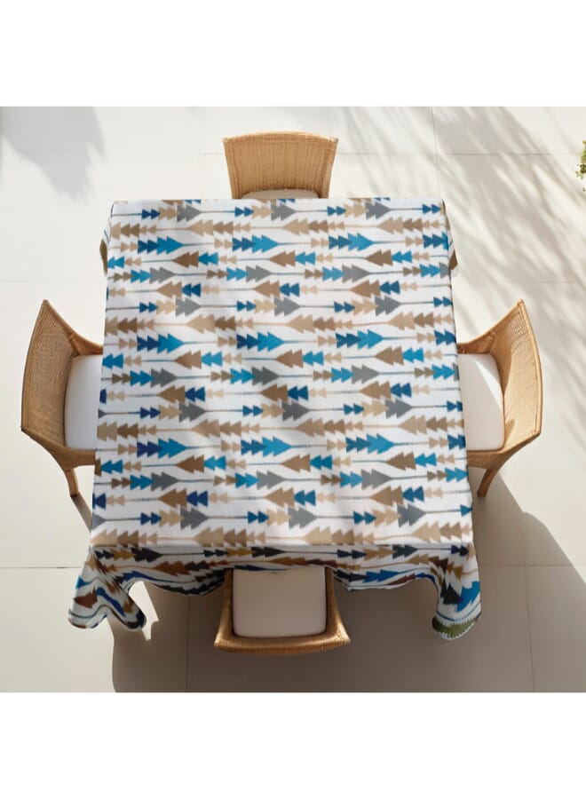  انتكس بيت الستائر مفرش طاولة مربع أنيق صوفيا من إنتكس هوم - قماش مخملي فاخر من الكتان، مقاس 130×130 سم - Image 1