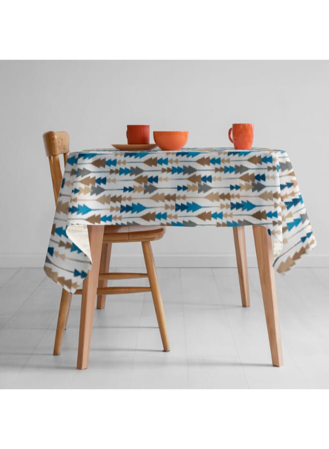  انتكس بيت الستائر مفرش طاولة مربع أنيق صوفيا من إنتكس هوم - قماش مخملي فاخر من الكتان، مقاس 130×130 سم - Image 2