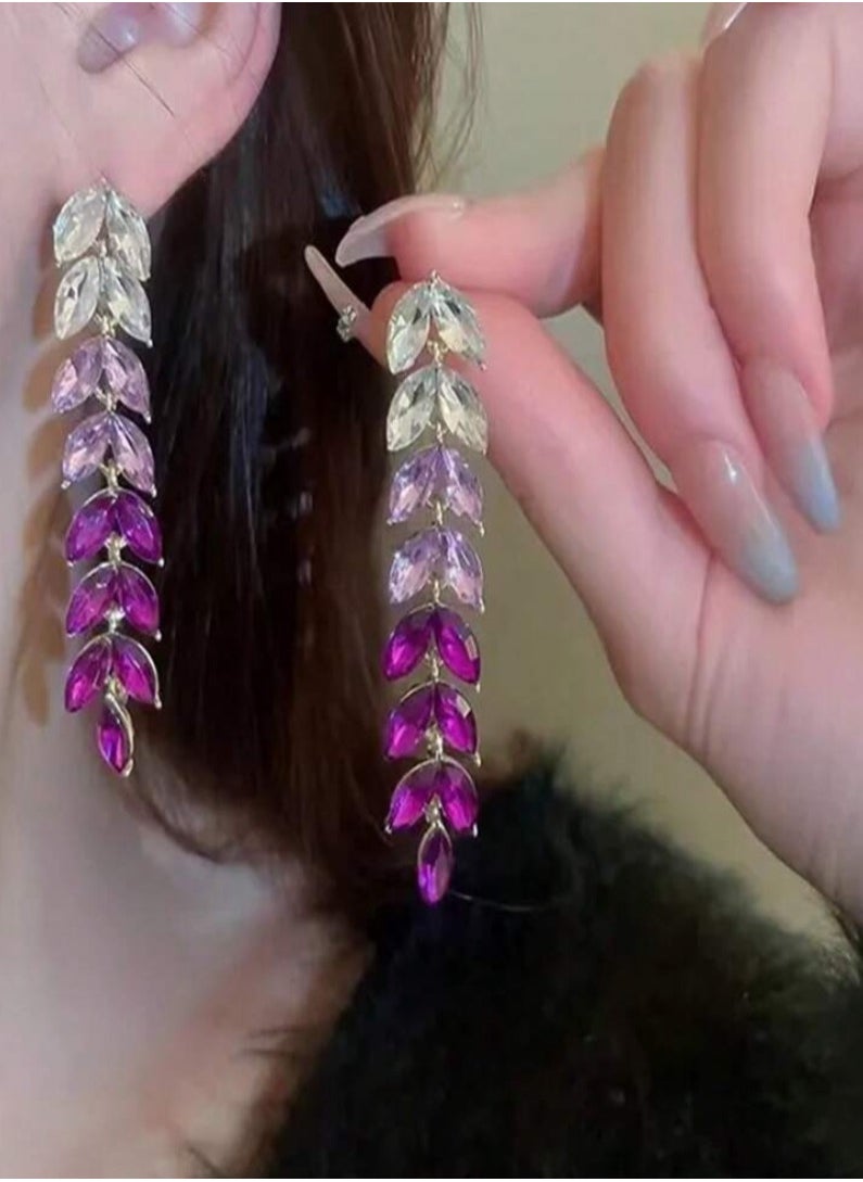 Dangle Charms Elegant & Stylish Drop Earrings For Women Cubic Zirconia  - Image 1
