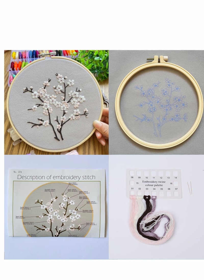 Y&D - Embroidery Kit for Beginners, 3 Sets Beginner Kits Art Craft Handy Sewing Include Clothes with Pattern, Instructions, Color Threads Needle - Image 1