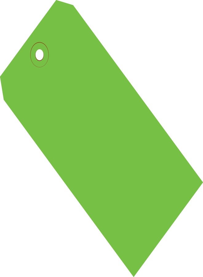 Aviditi Shipping Tags, 3 1/4" x 1 5/8", 13 Pt, Green, with Reinforced Eyelet, to Identify Or Address Items that Cannot be Labeled and to Color Code Shipments, Case of 1000