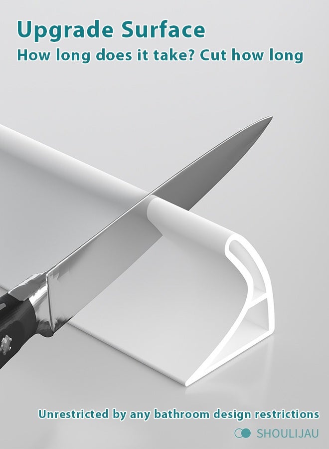 Silicone bathroom water blocking strip,  Dry wet separation water barrier strip,Water Shower Barrier Water Dam Silicone Bathroom Water Stopper Strip  Flexible Water Retaining Strip Wet And Dry Separation Seal 1CM - Image 5