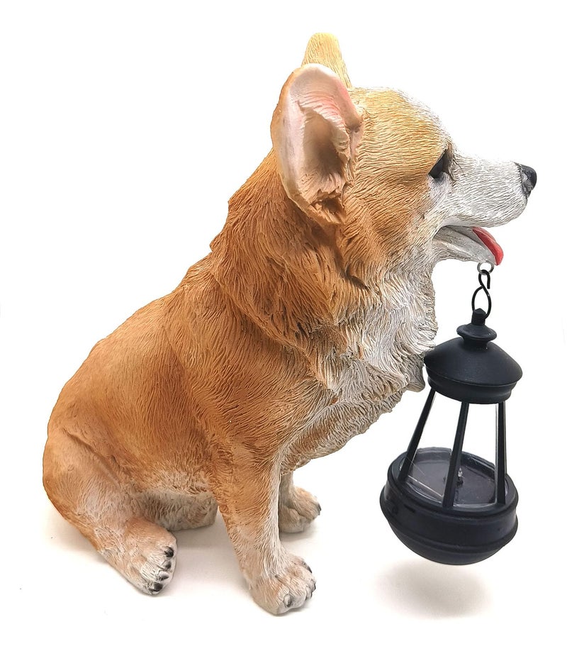 MONMOB Dog Solar Statues Cute Corgi Solar Light for Outdoor Garden Halloween Decorations Christmas Decor Lawn Decor Patio Balcony Yard Ornament Ideal Gifts for Women, Mom or Birthdays - Image 3