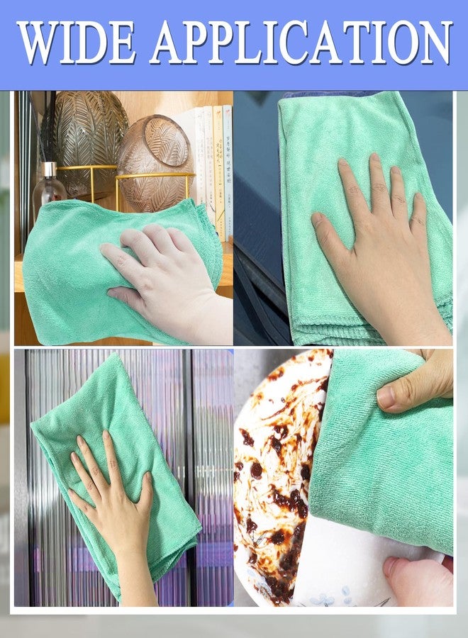 CODOHI 6 Pcs Extra Large Microfiber Cleaning Cloth, 20" x 30" Washable Reusable Large Floor Cloth Rags, Microfiber Towels for Mop Cleaning Office Bathrooms Housekeeping (Orange, Green) - Image 5