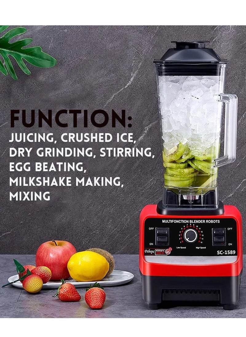 SILVER CREST - 2.5L 4500W BPA Free Heavy Duty Blender Mixer Electric High Speed Juicer Food Processor Ice Smoothies Crusher Blander - Image 1