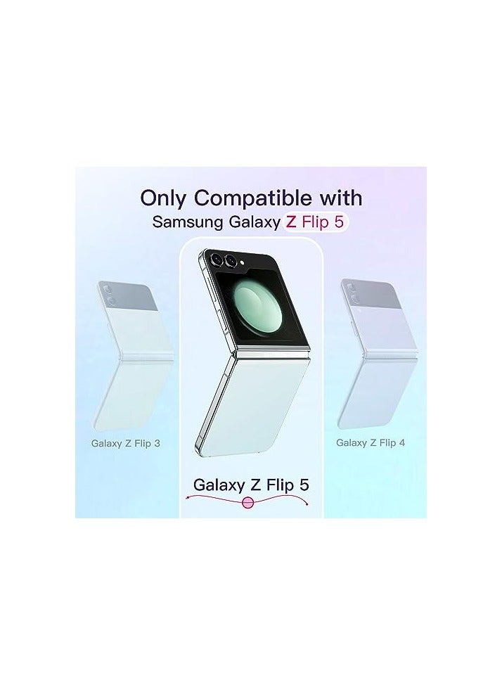 JETech Magnetic Case for Samsung Galaxy Z Flip 5 Compatible with MagSafe Accessories, Transparent Hard PC Protective Phone Cover, Anti-Scratch (Clear) - Image 2