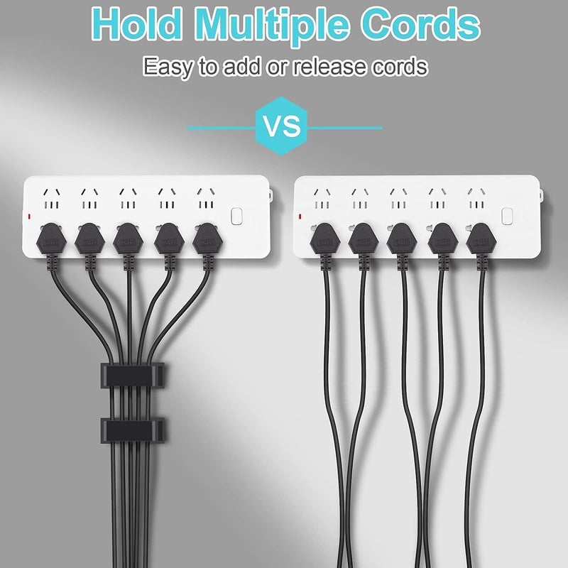 لينجي 15 قطعة من مشابك إدارة الكابلات، مشابك كابلات لاصقة، منظم حامل الأسلاك، مشابك Topavatop كبيرة جدًا لإدارة الأسلاك أسفل المكتب، منظم لاصق متعدد الأسلاك - Image 4