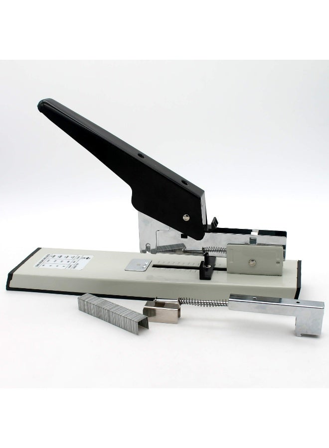 Heavy-Duty Long Arm Stapler – 120-Sheet Capacity, Stainless Steel Manual Stapler with Adjustable Alignment Guide, Non-Slip Base for Office, School, Industrial Use - Image 4