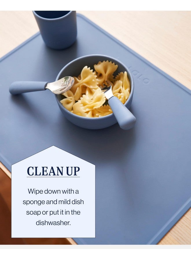 Lalo Silicone Placemat for Toddlers & Babies - Non-Slip Kids Placemat for Restaurants & Dining Tables - Non-Toxic & BPA Free Safe - for Ages of 4 Months and Up - Sage - Image 4