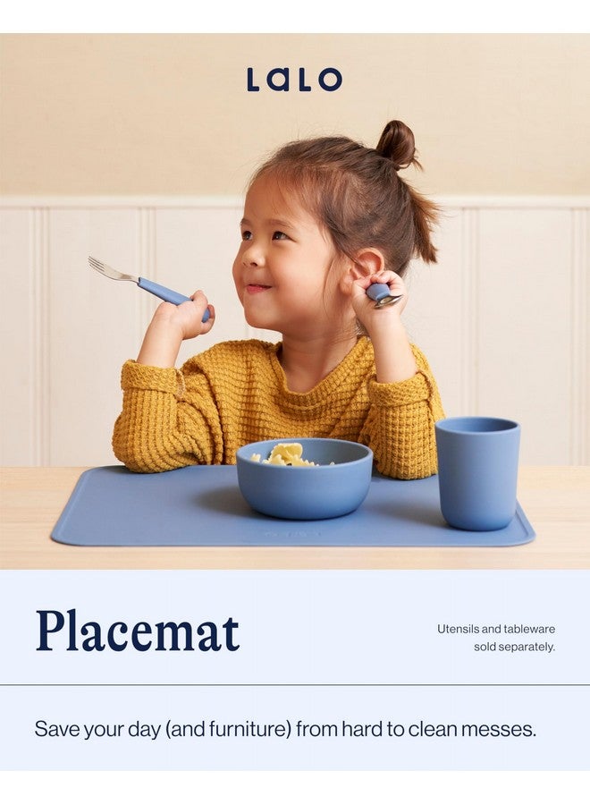 Lalo Silicone Placemat for Toddlers & Babies - Non-Slip Kids Placemat for Restaurants & Dining Tables - Non-Toxic & BPA Free Safe - for Ages of 4 Months and Up - Sage - Image 2