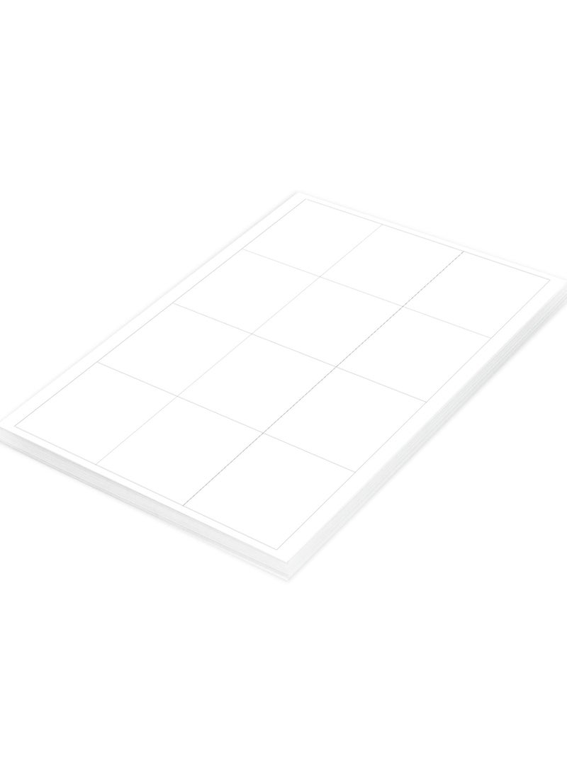 FIS Multipurpose Laser Labels, Colour White, Size 63.5X72MM (12 Stickers x 100 Sheet)  1200 Labels, Size : A4 (21X29.7 CM) , Pack of 100 Sheets -FSLA12-3-100 - Image 2
