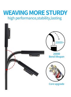 Y&D For Surface Pro Charger, Laptop Adapter 65W 15V 4A Power Supply Compatible with Microsoft 7 6 5 4 3 Go1 2 Book1 2, 1 5V USB Charging Port  - Image 2