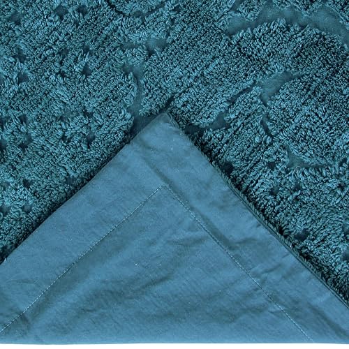 Better Trends Teal King Sham 100% Cotton Chenille Bedspread Sham, Soft and Cozy Tufted Tumble Dry (20x36 King Sham) Ashton Collection - Image 2