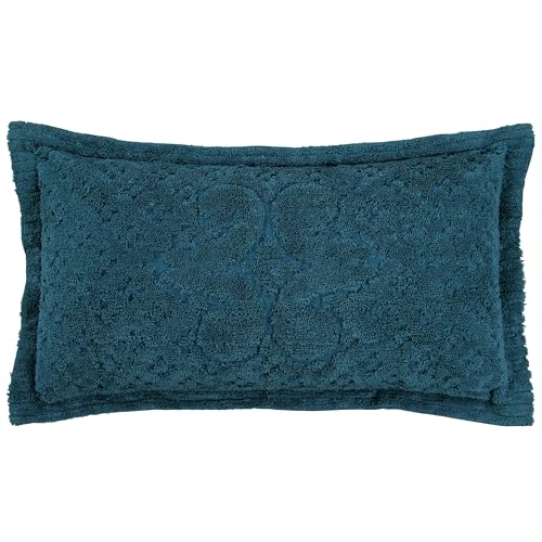 Better Trends Teal King Sham 100% Cotton Chenille Bedspread Sham, Soft and Cozy Tufted Tumble Dry (20x36 King Sham) Ashton Collection - Image 1