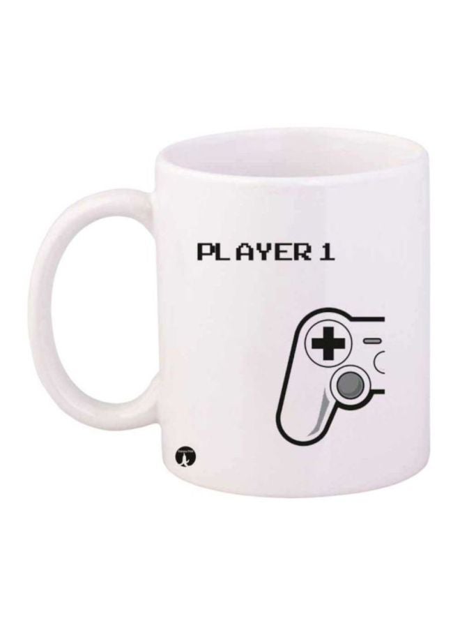RYN Game Controller Printed Coffee Mug White/Black