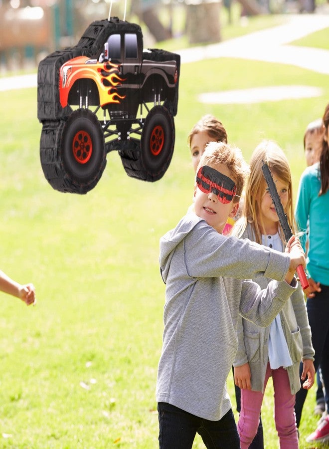 سراتي بيناتا صغيرة على شكل شاحنة، مثالية لحفلات أعياد ميلاد الأطفال، مع عصا، وعصابة للعينين، وورق ملون، ولوازم حفلات أعياد ميلاد الأولاد، مناسبة لمهرجانات الكرنفال والاحتفالات والألعاب، مقاس 15.7 × 11 × 2.4 بوصة. - Image 5