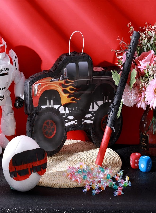 سراتي بيناتا صغيرة على شكل شاحنة، مثالية لحفلات أعياد ميلاد الأطفال، مع عصا، وعصابة للعينين، وورق ملون، ولوازم حفلات أعياد ميلاد الأولاد، مناسبة لمهرجانات الكرنفال والاحتفالات والألعاب، مقاس 15.7 × 11 × 2.4 بوصة. - Image 3