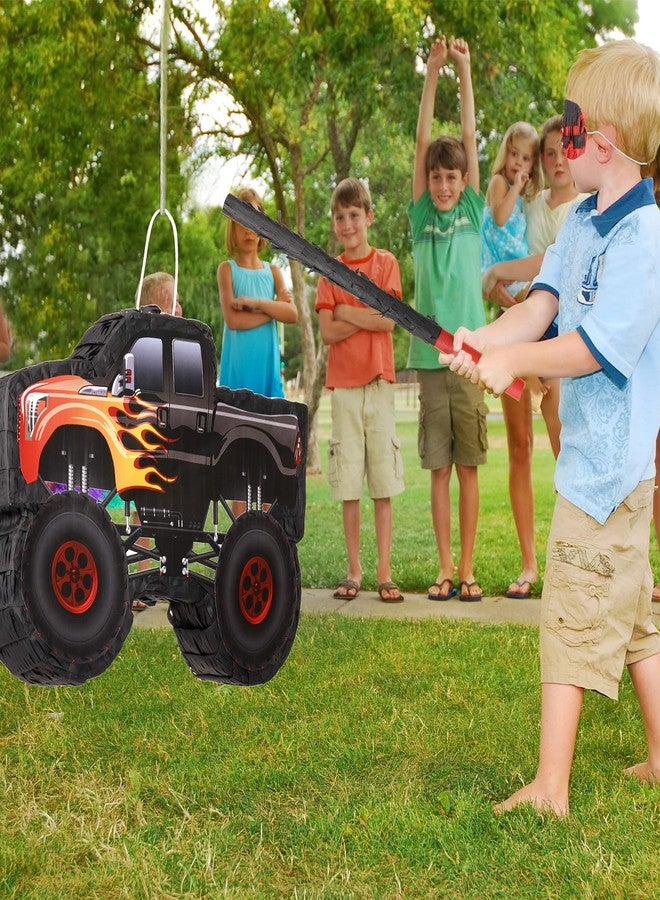 سراتي بيناتا صغيرة على شكل شاحنة، مثالية لحفلات أعياد ميلاد الأطفال، مع عصا، وعصابة للعينين، وورق ملون، ولوازم حفلات أعياد ميلاد الأولاد، مناسبة لمهرجانات الكرنفال والاحتفالات والألعاب، مقاس 15.7 × 11 × 2.4 بوصة. - Image 4