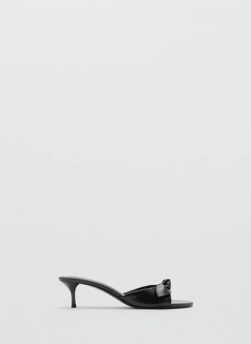 MANGO Mid Heel Single Strap Sandals