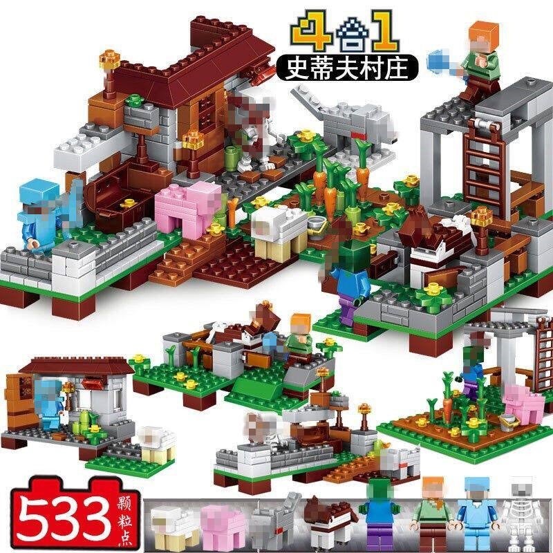 Minecraft Building Blocks Set, Tree House and Village Toy - Image 4