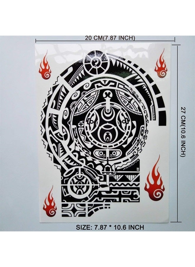 JIANG Waterproof Temporary Tattoos Paper Sticker Dwayne Johnson Totem Large Body Art (Temporary Tattoos) - Image 2