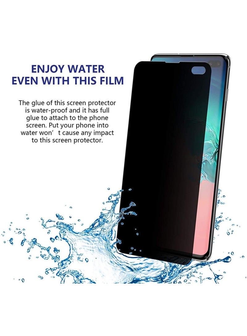 Nano Privacy Screen protector compatible with Samsung Galaxy S10+ Screen Protector Tempered Glass [Anti-Glare][HD Full Coverage][Easy Installation][Scratch Resistant][9H Hardness] - Image 1