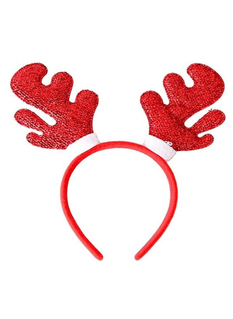 برين جيجلز قهقهات الدماغ إكسسوارات شعر لعصابة رأس قرن الوعل الأحمر للفتيات والأطفال في موسم العطلات وحفلات الرأس - Image 1