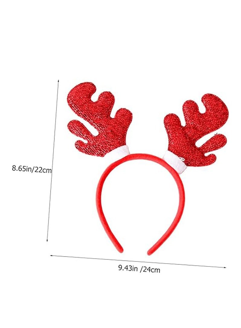 برين جيجلز قهقهات الدماغ إكسسوارات شعر لعصابة رأس قرن الوعل الأحمر للفتيات والأطفال في موسم العطلات وحفلات الرأس - Image 2