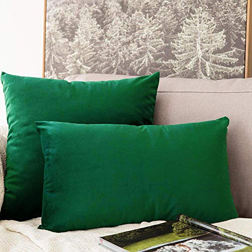 Khooti Velvet Cushion Cover, 8X8 Inches/20X20 Cm | Army Green | Pack of 3 | Solid Plain Soft & Smooth, Decorative Cushion Covers for Living Room, Bedroom, Couches, Chairs, Sofas, Beds & Home Decor - Image 5