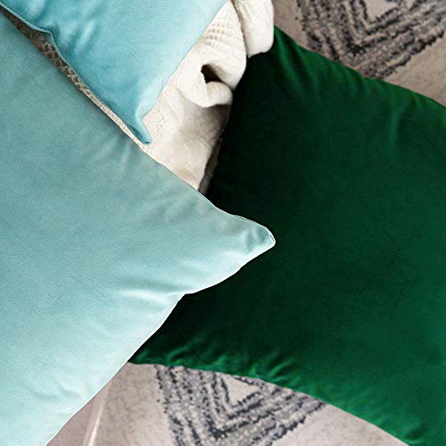 Khooti Velvet Cushion Cover, 8X8 Inches/20X20 Cm | Army Green | Pack of 3 | Solid Plain Soft & Smooth, Decorative Cushion Covers for Living Room, Bedroom, Couches, Chairs, Sofas, Beds & Home Decor - Image 4
