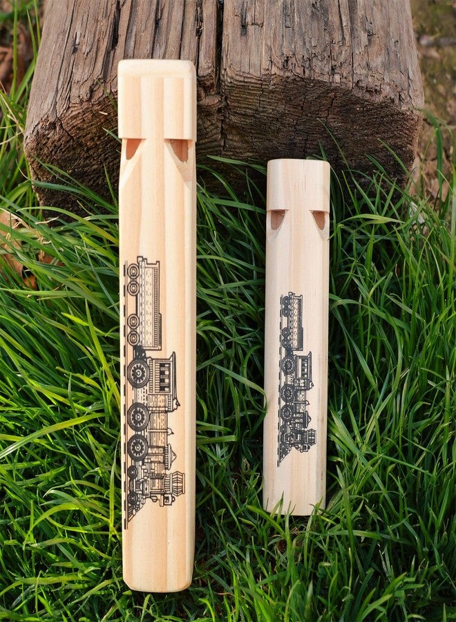 Fartime 2PCS-Wooden Train Whistle Musical Toy for Kids-4 Tones 7.4" Long and 2 Tones 5.5" Long - Image 5