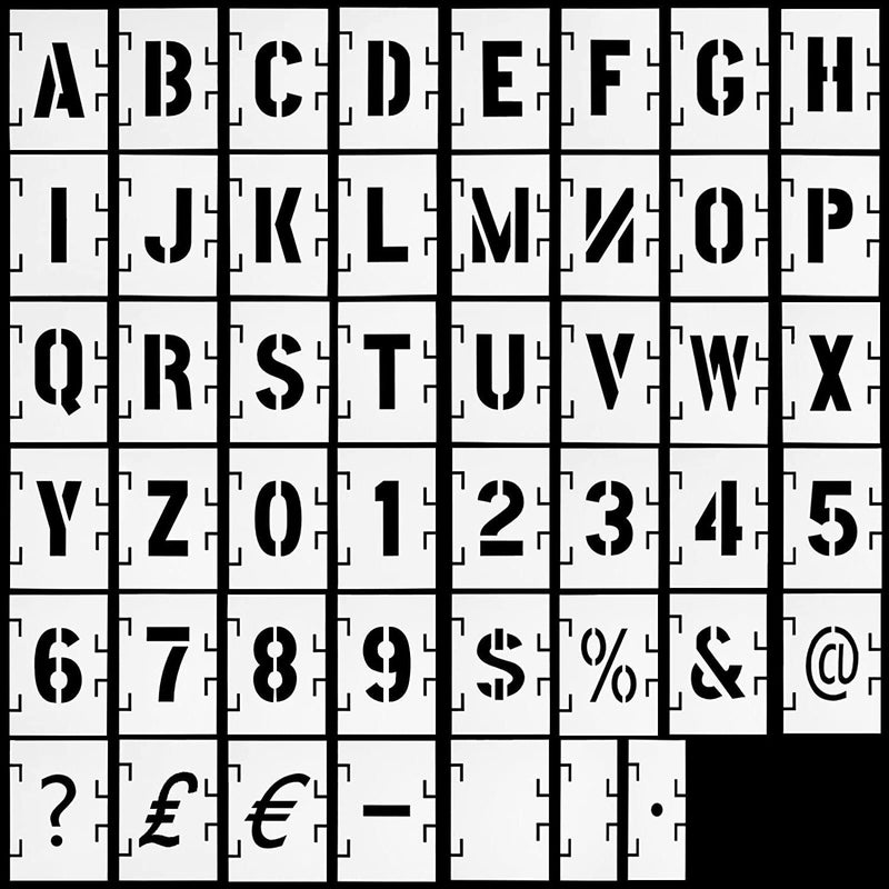 Dequera 153 Pieces Letter Number Stencils Kit 3 Inch Interlocking Stencils Plastic Alphabet Painting Templates Title Stencils for Wall Home Decor DIY Projects Family Names