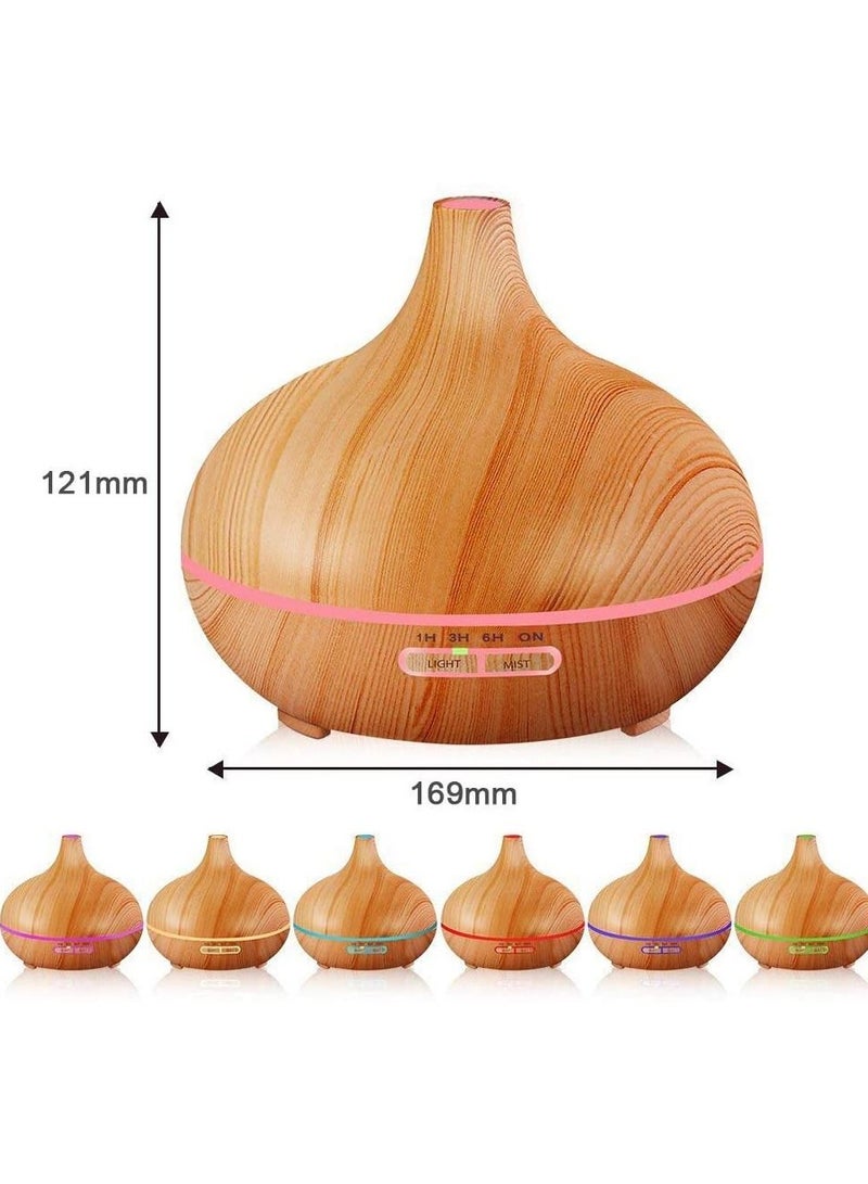 AMERTEER 550Ml Essential Oil Diffuser With 4 Timer Aromatherapy Diffuser With Auto Shut-Off Function Cool Mist Humidifier BPA-Free For Bedroom - Image 3