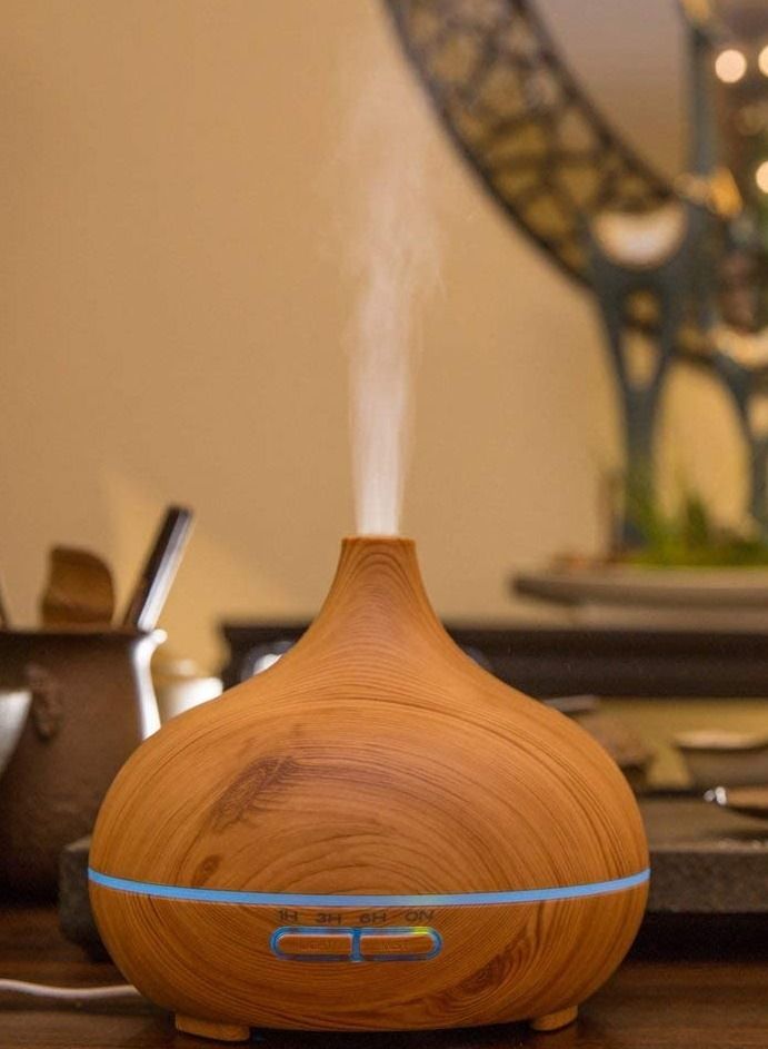 AMERTEER 550Ml Essential Oil Diffuser With 4 Timer Aromatherapy Diffuser With Auto Shut-Off Function Cool Mist Humidifier BPA-Free For Bedroom - Image 2