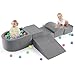 INFANS Climbing Toys for Toddlers Foam Climbing Blocks and Ball Pit for Baby 5pc Kids Climb and Crawl Block Activity Structure Play Set Indoor Foam Play Gym for Crawling and Sliding - Image 2