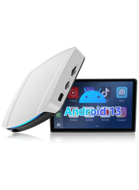 UHD Snapdragon 6225, New Android 13 AI Box with HDMI Output, Google Play Store/Wireless CarPlay/Android Auto Support, 8GB RAM + 128GB ROM,Support SIM Card and TF Expansion