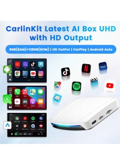 Carlinkit UHD Snapdragon 6225, New Android 13 AI Box with HDMI Output, Google Play Store/Wireless CarPlay/Android Auto Support, 8GB RAM + 128GB ROM,Support SIM Card and TF Expansion  - Image 3