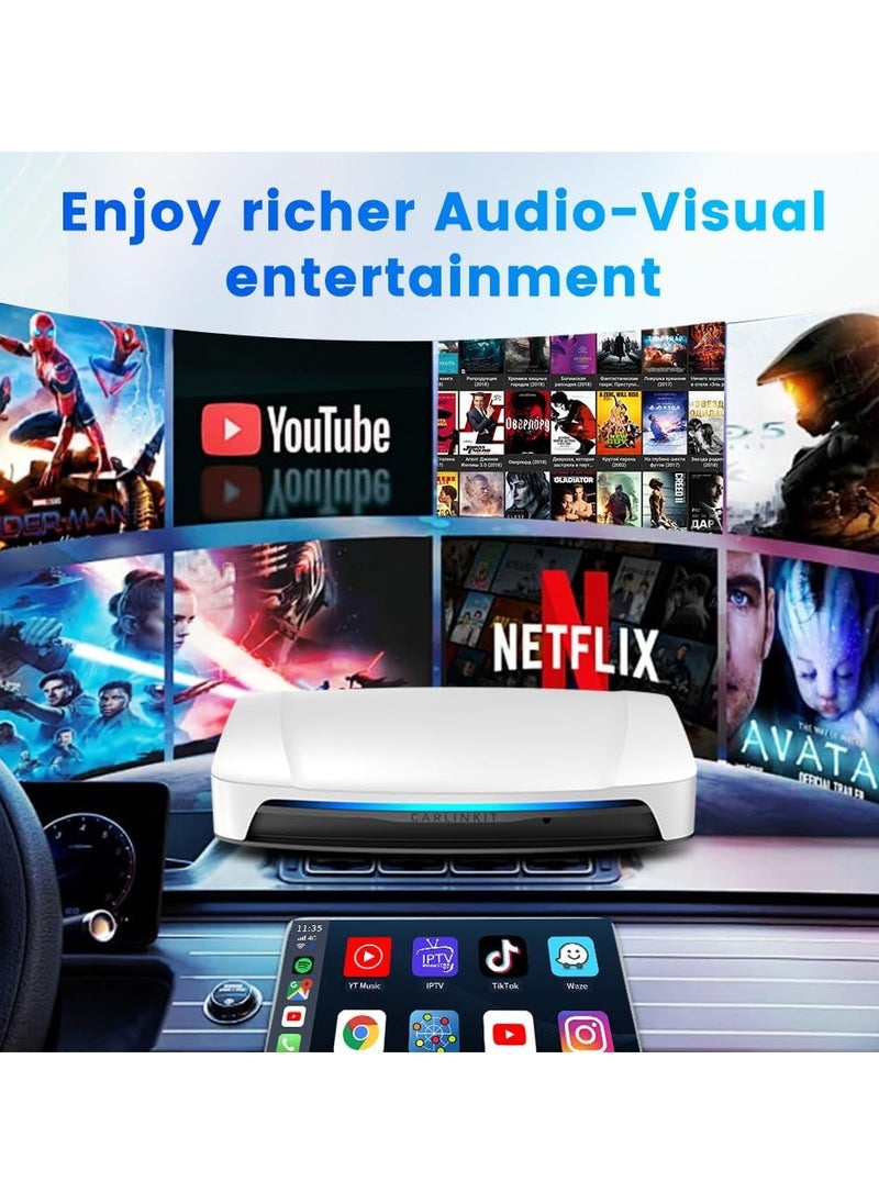 Carlinkit UHD Snapdragon 6225, New Android 13 AI Box with HDMI Output, Google Play Store/Wireless CarPlay/Android Auto Support, 8GB RAM + 128GB ROM,Support SIM Card and TF Expansion  - Image 5