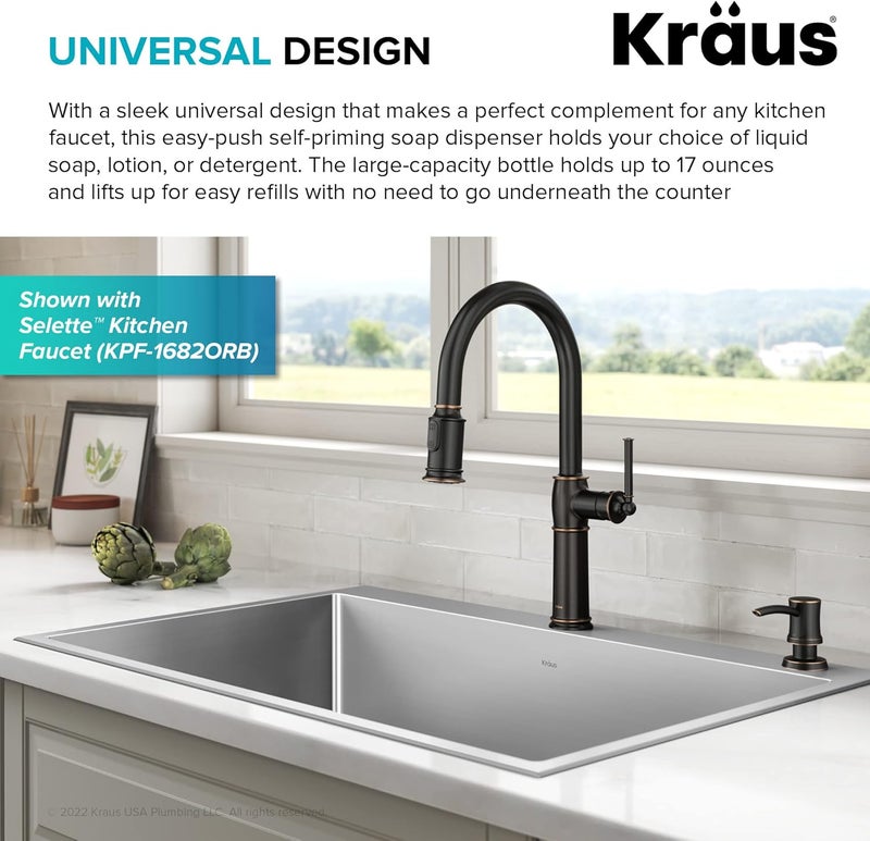 Kraus Kitchen Soap and Lotion Dispenser in Oil Rubbed Bronze, KSD-54ORB - Image 4
