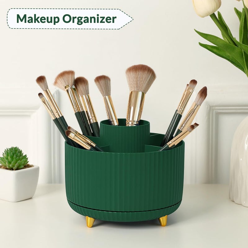 SKYDUE 360 Degree Rotating Desk Organizer, Dual-Purpose Pencil Pen Holder for Desk, Rotating Desk Pen Organizer with 5 Slots, Art Supplies, Pencil Cup for Office, School, Home - Image 4