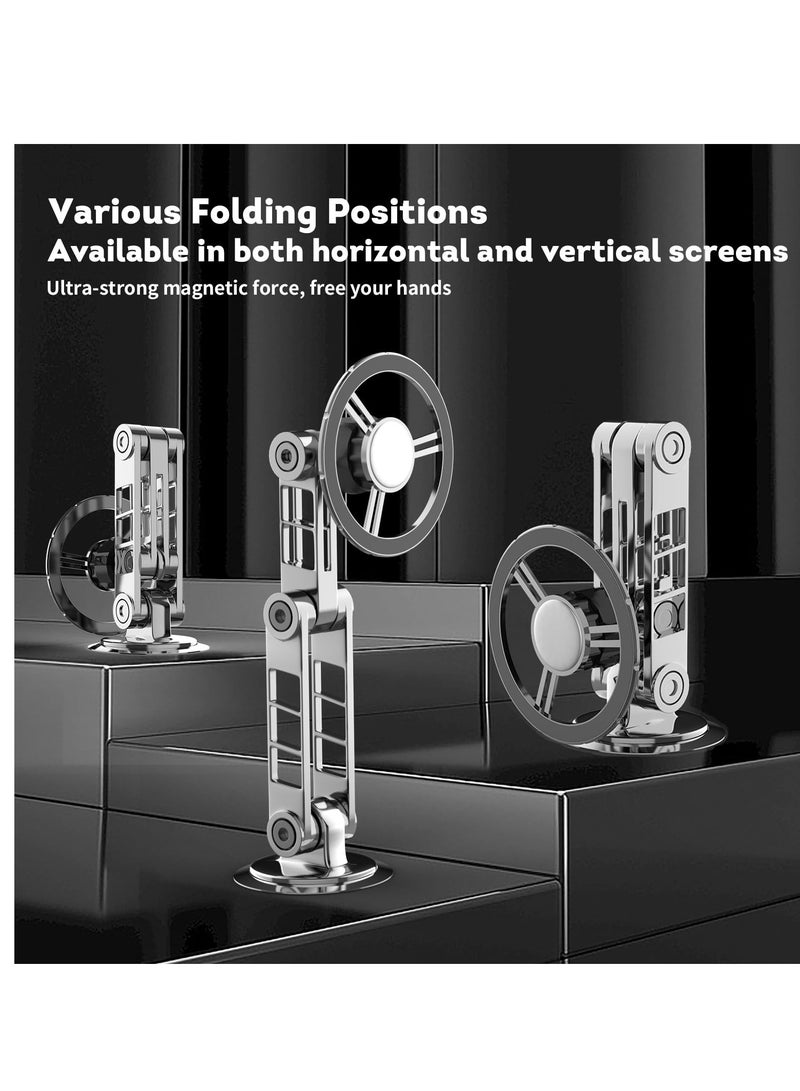 SYOSI Mini Universal Magnetic Suction Car Phone Mount, 1 Pcs Cell Phone Holder, Car Mount Magnetic Phone Holder, Adjustable 360 Rotation for Magsafe Case iPhone 11/12/13/14/15 Pro Max - Image 3