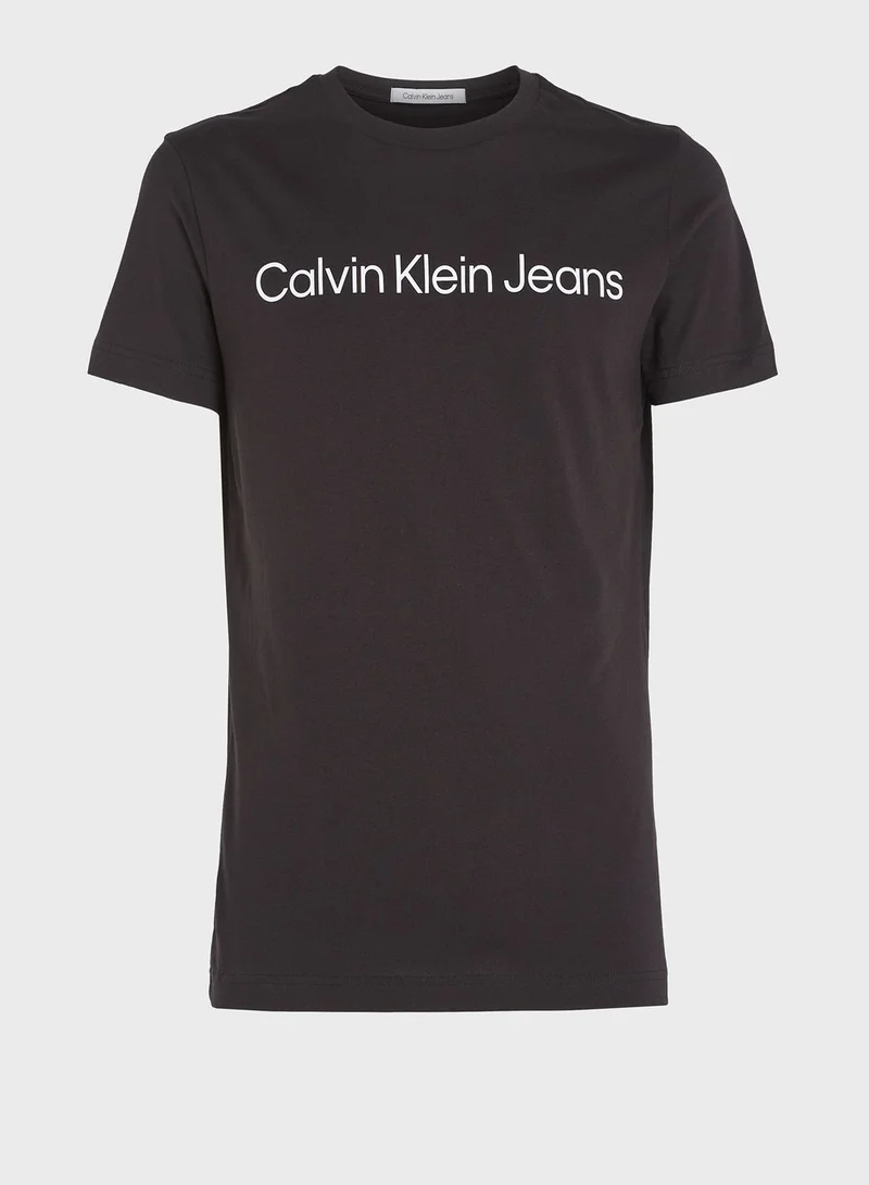 Calvin Klein Jeans Logo Crew Neck T-Shirt