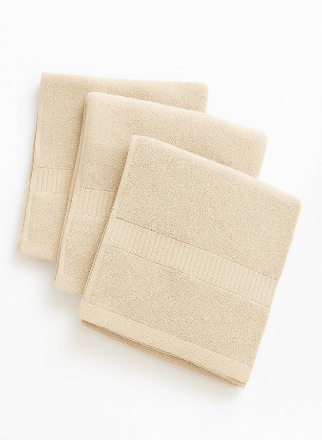 Dollar Bamboo Face Towel Ultra Absorbent & Odour-Free 3X Softer Than Cotton Face Towels 30 x 30 cm (Pack of 3) - Image 1