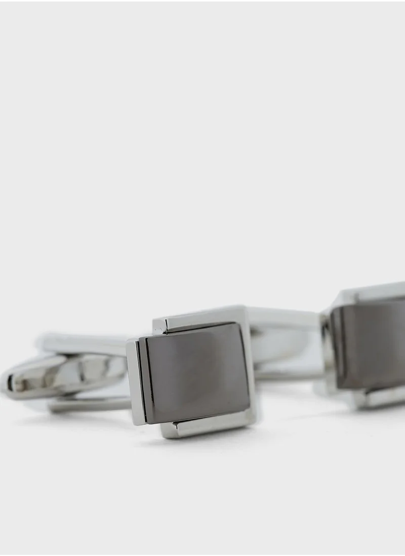 Robert Wood Rectangular Cuff Link In A Gift Box
