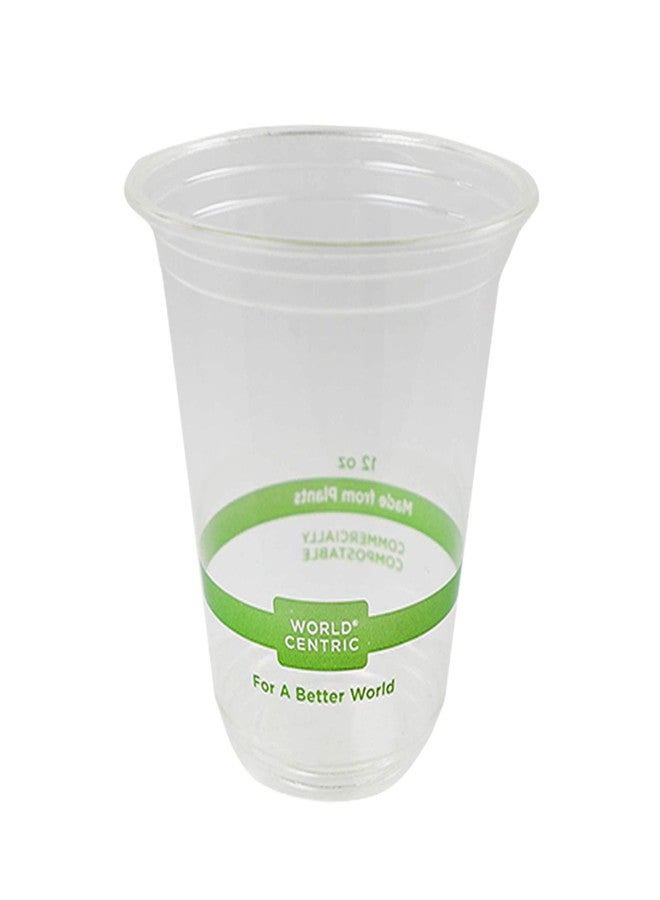World Centric Compostable Cups 12 oz - Clear Cold Cups Made from Plants - 200 Pack - Image 1